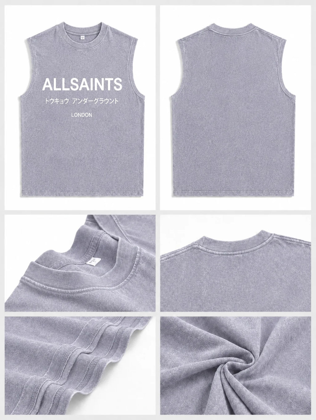 Vintage Men's Tank Top - AllSaints Print Design - Casual Fall/Winter Layering Tee - Perfect Gift For Halloween/Christmas
