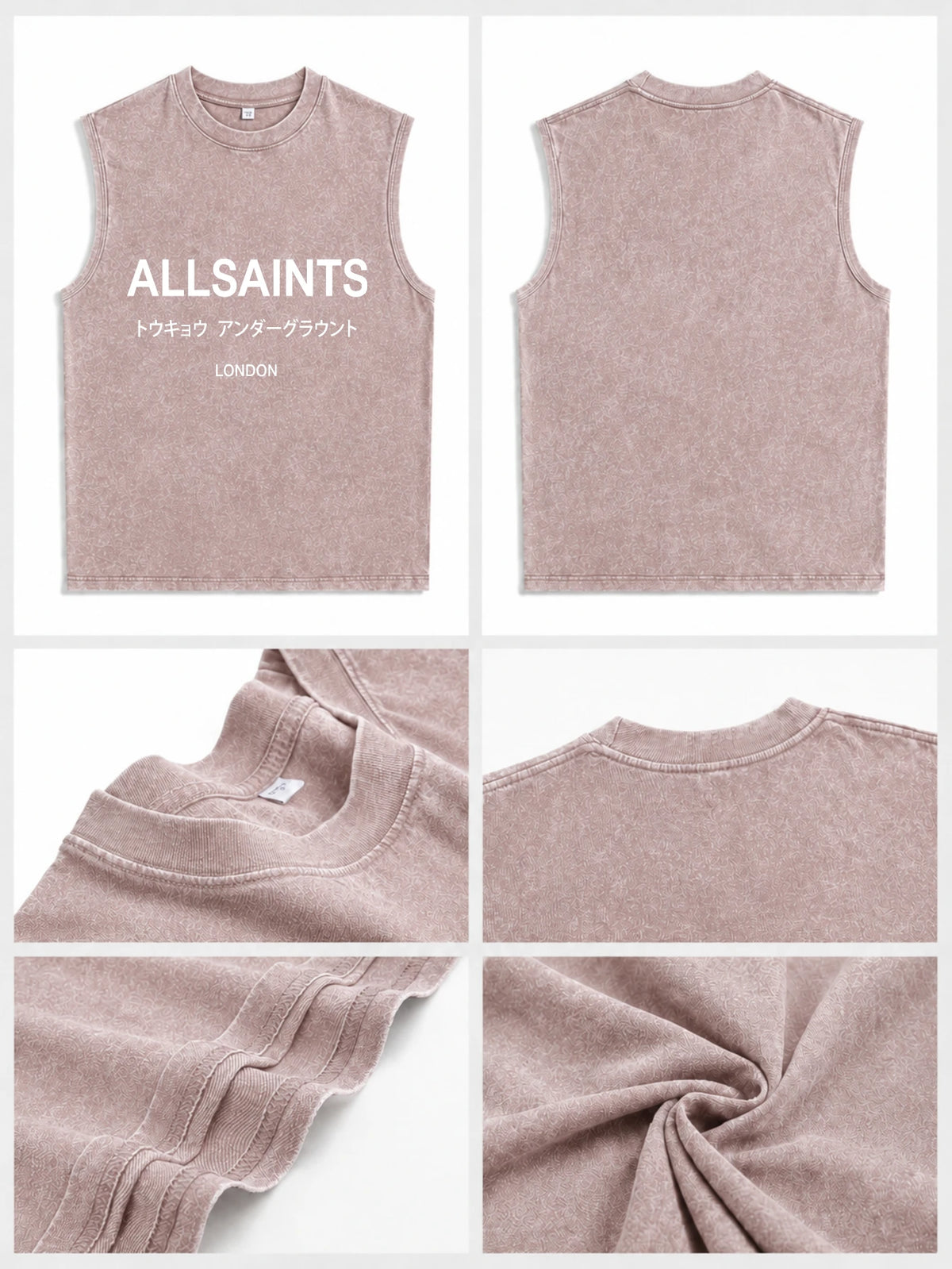 Vintage Men's Tank Top - AllSaints Print Design - Casual Fall/Winter Layering Tee - Perfect Gift For Halloween/Christmas