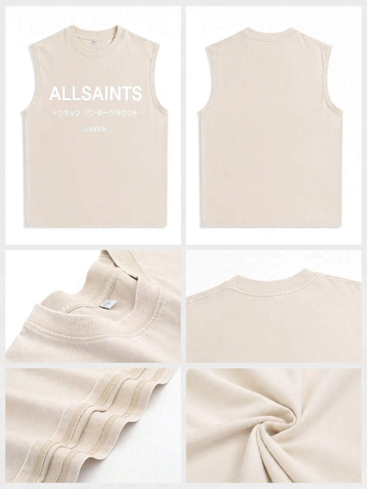 Vintage Men's Tank Top - AllSaints Print Design - Casual Fall/Winter Layering Tee - Perfect Gift For Halloween/Christmas