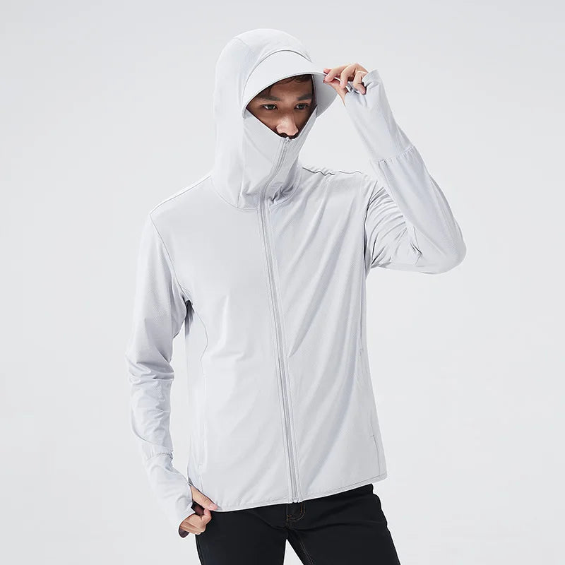 Summer UPF 50+ UV Sun Protection Skin Coats Men Ultra-Light Sportswear Hooded Outwear Men Windbreaker Casual Jackets