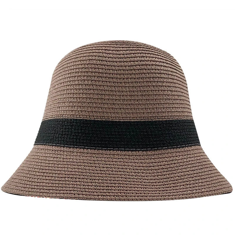 Summer Fashion women Straw Hat Lady Summer Sun Hat Visor cap Panama Style Bucket Cap Strawhat Beach Hat Outdoor girl cap