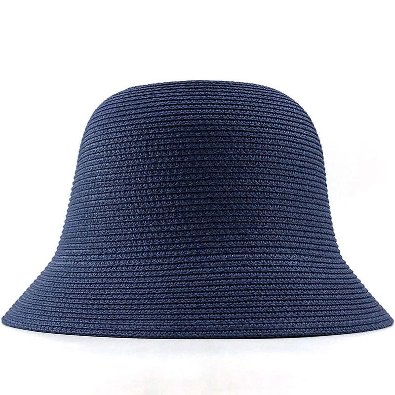 Summer Fashion women Straw Hat Lady Summer Sun Hat Visor cap Panama Style Bucket Cap Strawhat Beach Hat Outdoor girl cap