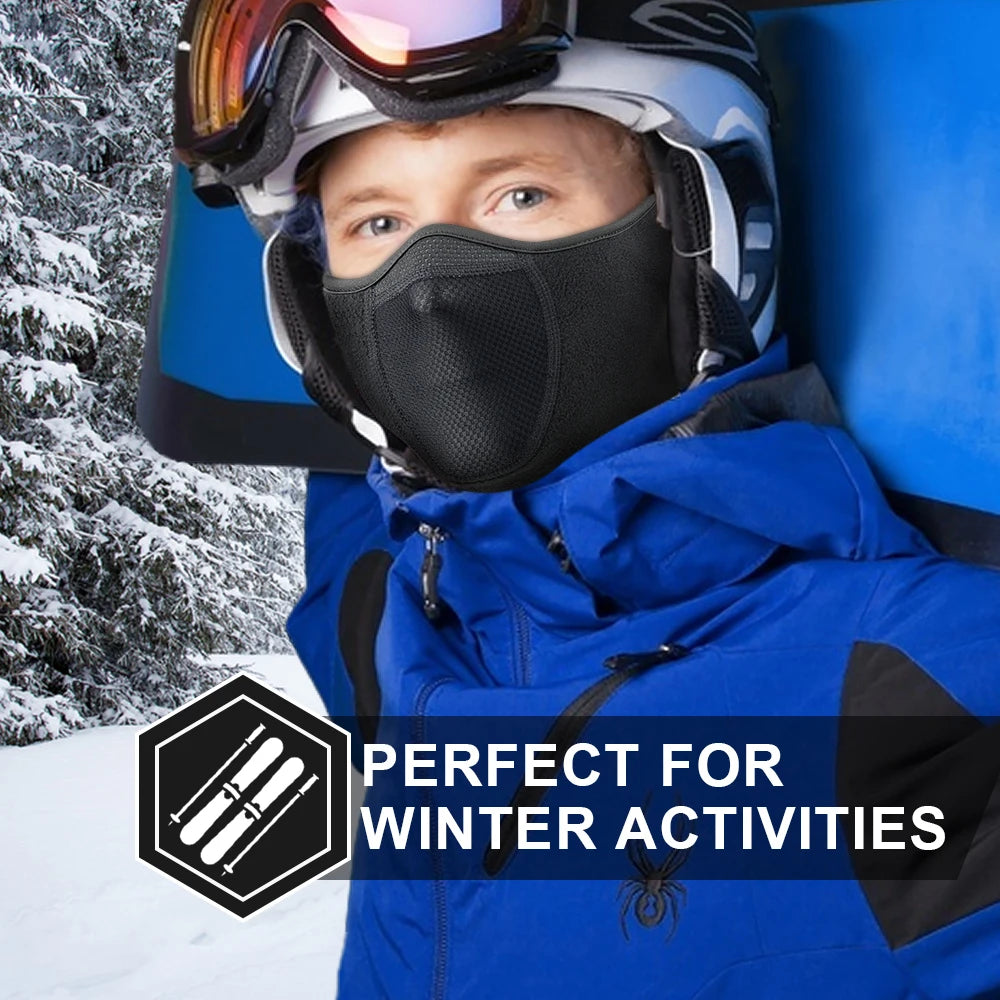 Cold Weather Neck Warmer Ear Cover Fleece Thermal Scarf Mask Face Bandana Skiing Cycling Sport Snowboard Hiking Men Women Winter