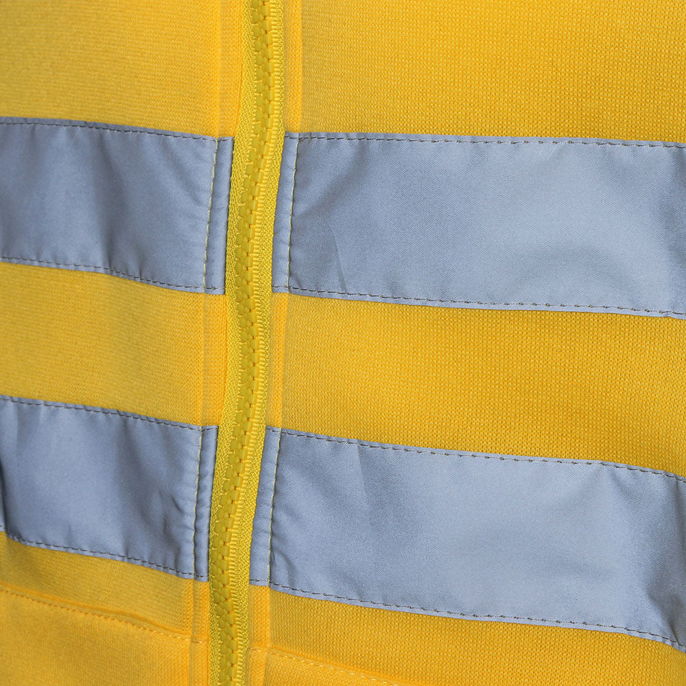 Men Reflective Stripe Hooded Jacket Patchwork Hoodies Road Work High Visibility Pullover Workwear Coat Color Block Hooded Tops