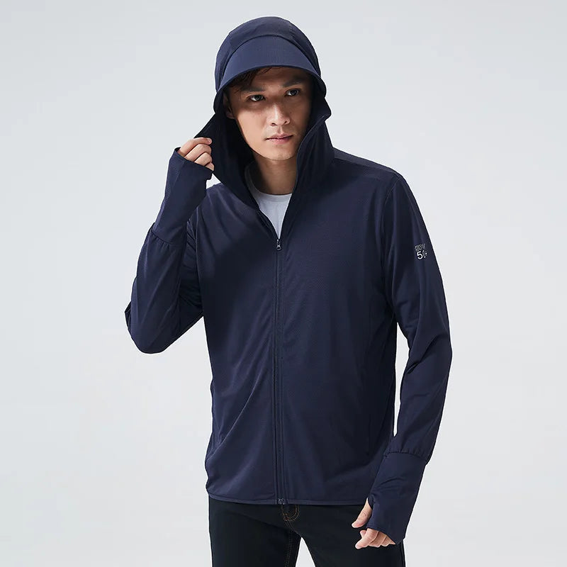 Summer UPF 50+ UV Sun Protection Skin Coats Men Ultra-Light Sportswear Hooded Outwear Men Windbreaker Casual Jackets