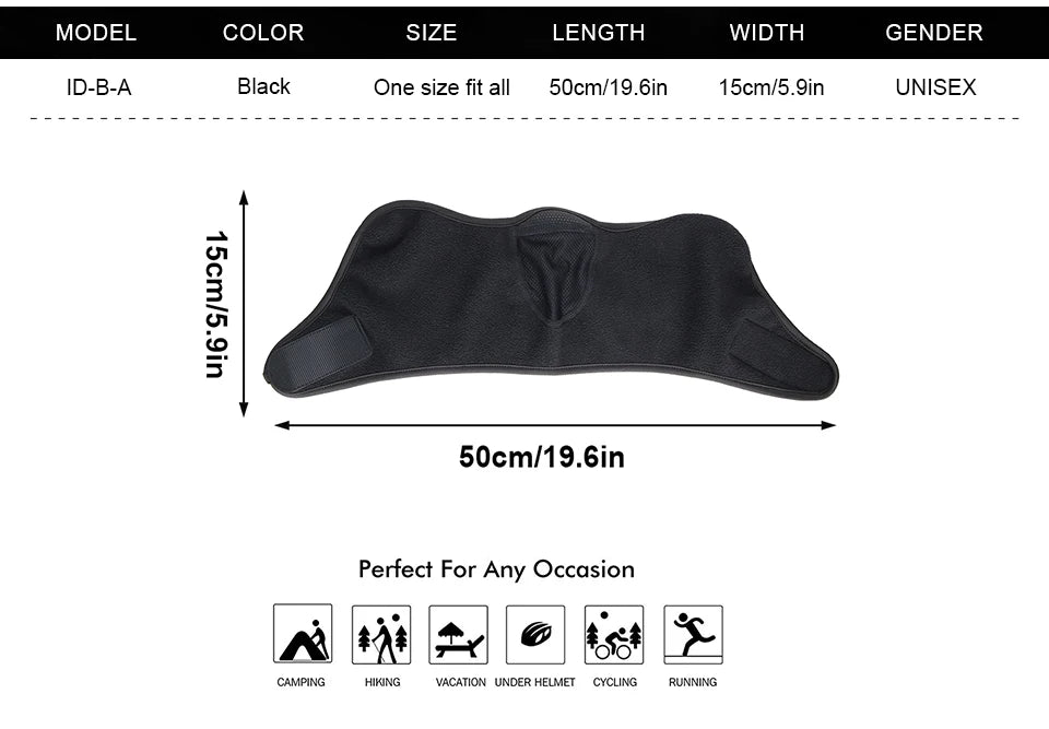 Cold Weather Neck Warmer Ear Cover Fleece Thermal Scarf Mask Face Bandana Skiing Cycling Sport Snowboard Hiking Men Women Winter