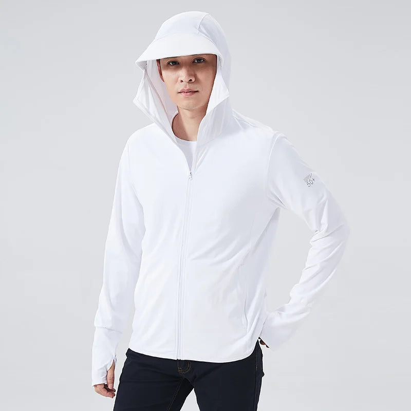 Summer UPF 50+ UV Sun Protection Skin Coats Men Ultra-Light Sportswear Hooded Outwear Men Windbreaker Casual Jackets