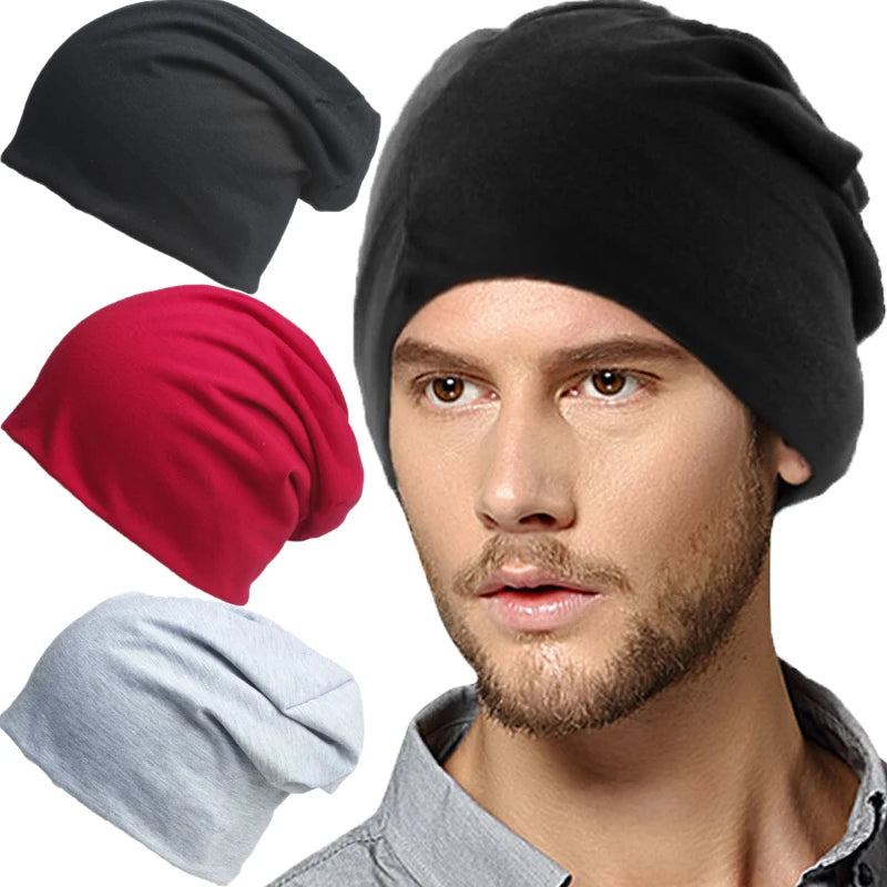 Cotton Knitted Slouchy Hat Sun Hat Warm Windproof Beanie Hip-Hop Hats Ski Baggy Beanies Skullies Unisex Men Women Hedging Cap