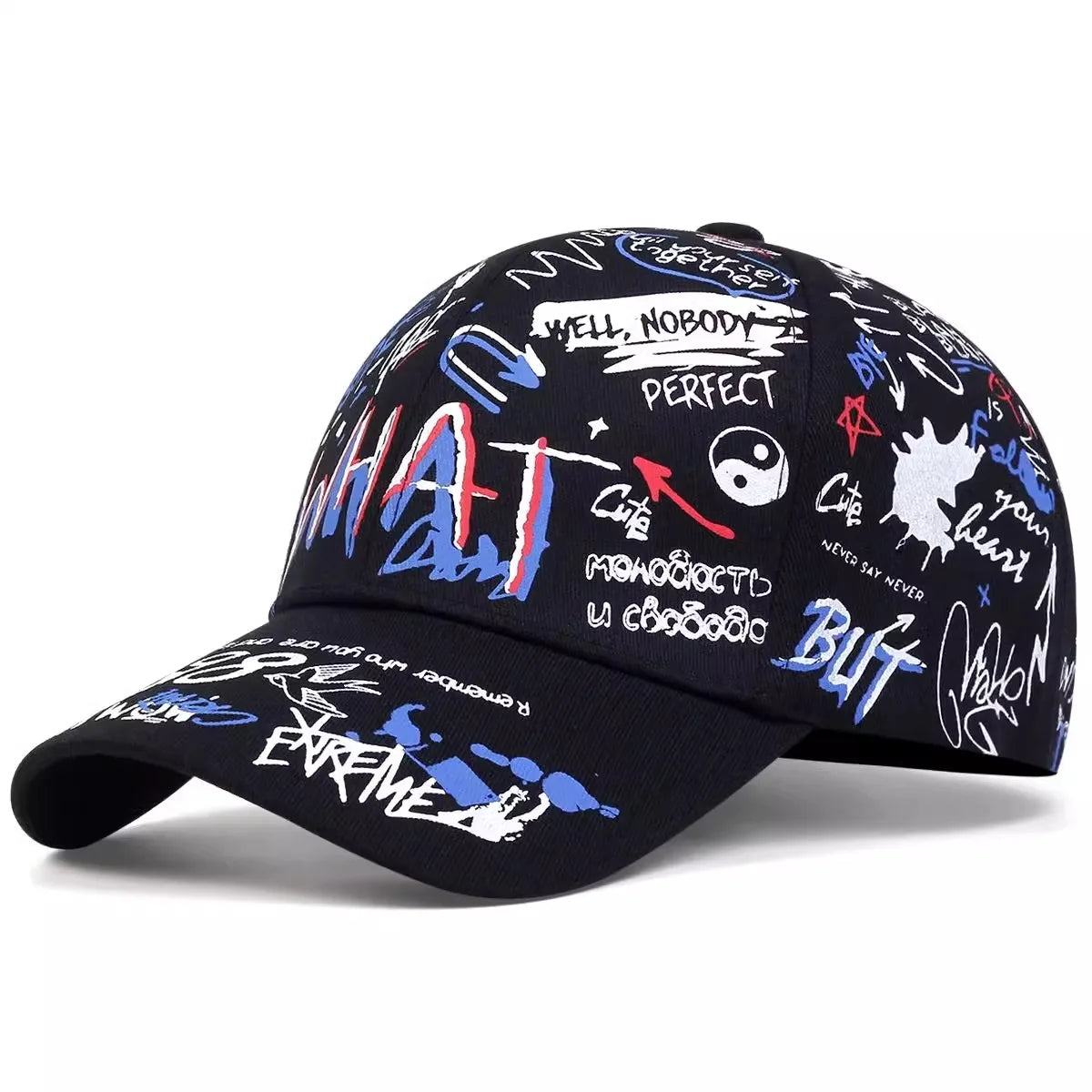 Korea Graffiti Fashion Hipster Hat Personality Trend Men's And Women's Baseball Caps Hip Hop Caps