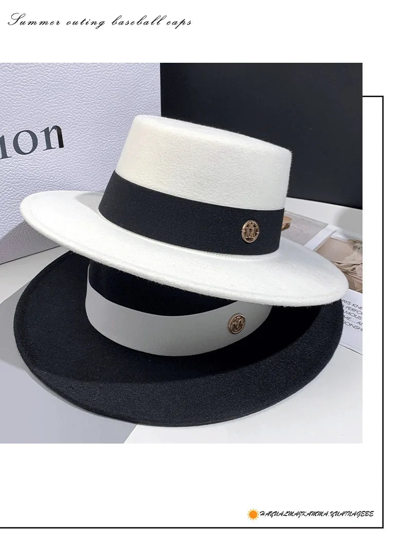 Fedora Hats for Women Fashion Elegant Bowler Dress Caps Panama Church Wedding Ribbon Band Hat Men Felt Jazz Hat