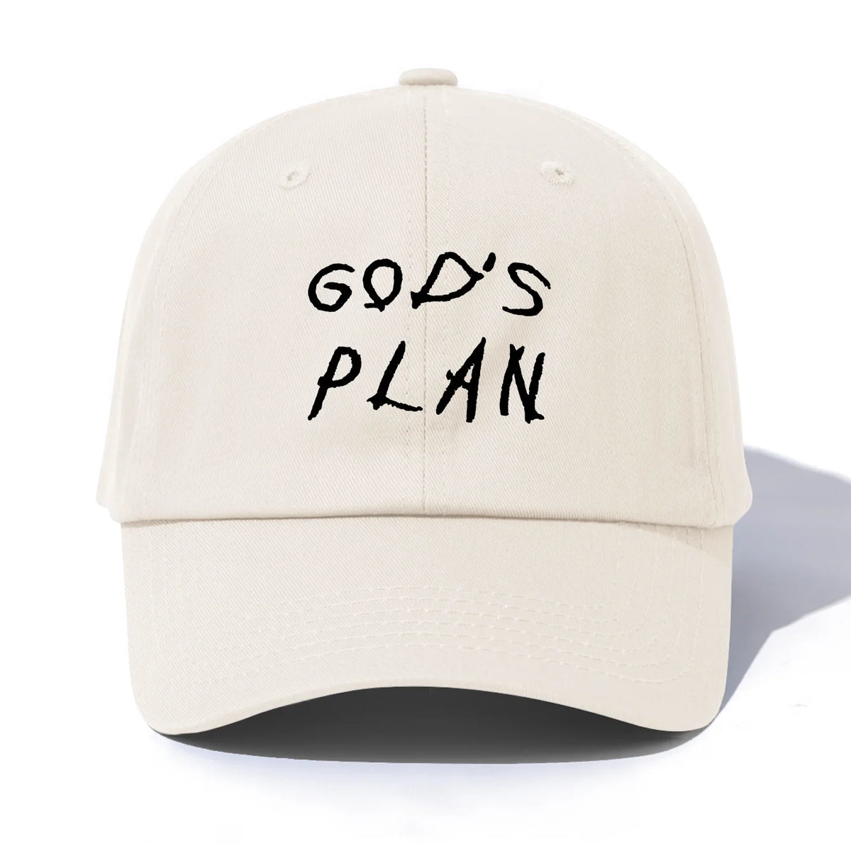 1pc GOD'S PLAN Embroidery Baseball Cap for Adults,Minimalist Retro Style Casual Soft Adjustable Dad Hat,Perfect As Gift