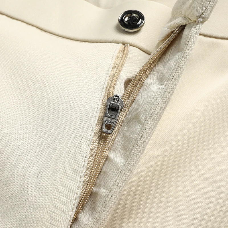 29-42 Men's Summer Pants Thin Straight Stretch Casual Pants with No Trace No Ironing Fabric Silky and Cool Feeling