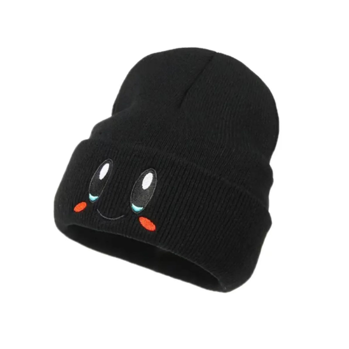 Big Eye Embroidery Elasticity Beanies  Cartoon Knitted Skull Caps Winter Warm Hip Hop Hats Men Crimping Melon Leather Hat