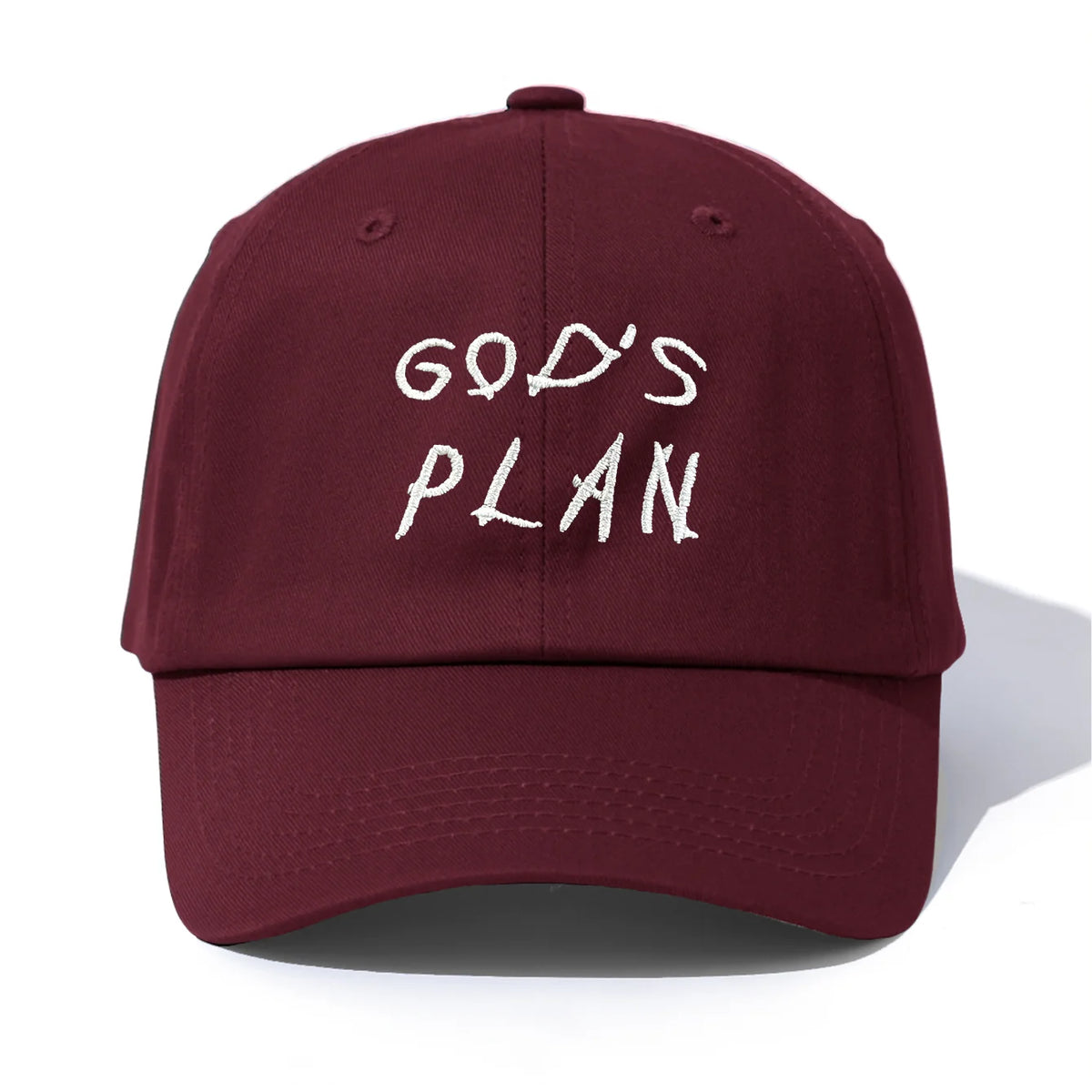 1pc GOD'S PLAN Embroidery Baseball Cap for Adults,Minimalist Retro Style Casual Soft Adjustable Dad Hat,Perfect As Gift