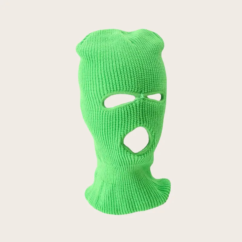 2023 New Black White 3 Hole Full Face Ski Mask Balaclava for Men Women Army Tactical CS Windproof Knit Beanies Winter Warm Caps