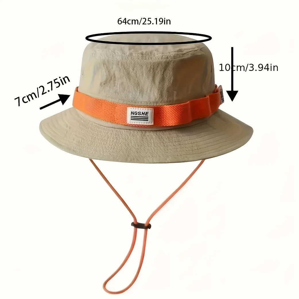 Summer Bucket Hats Sun Protection Wide Brim Travel Cap Outdoor Women Men Vintage Anti-UV Sunshade Fishing Hiking Camping Hat