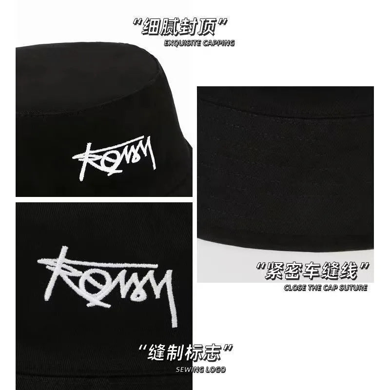 Double-sided Wear Bucket Hats for Men Women Japanese Graffiti Letter Outdoor Sun Caps Unisex Wide Brim Foldable Fisherman Gorrs