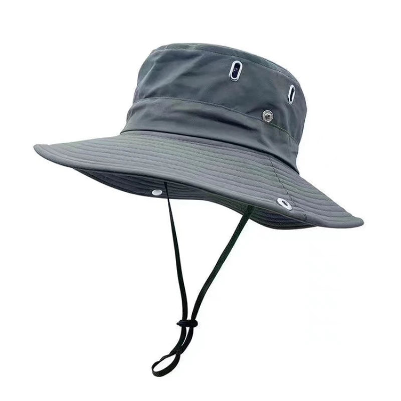 new Men's Wide Brim Sun Hat - Waterproof UV Protection Safari Bucket Hat for Fishing Hiking Climbing Summer Outdoor Oversized