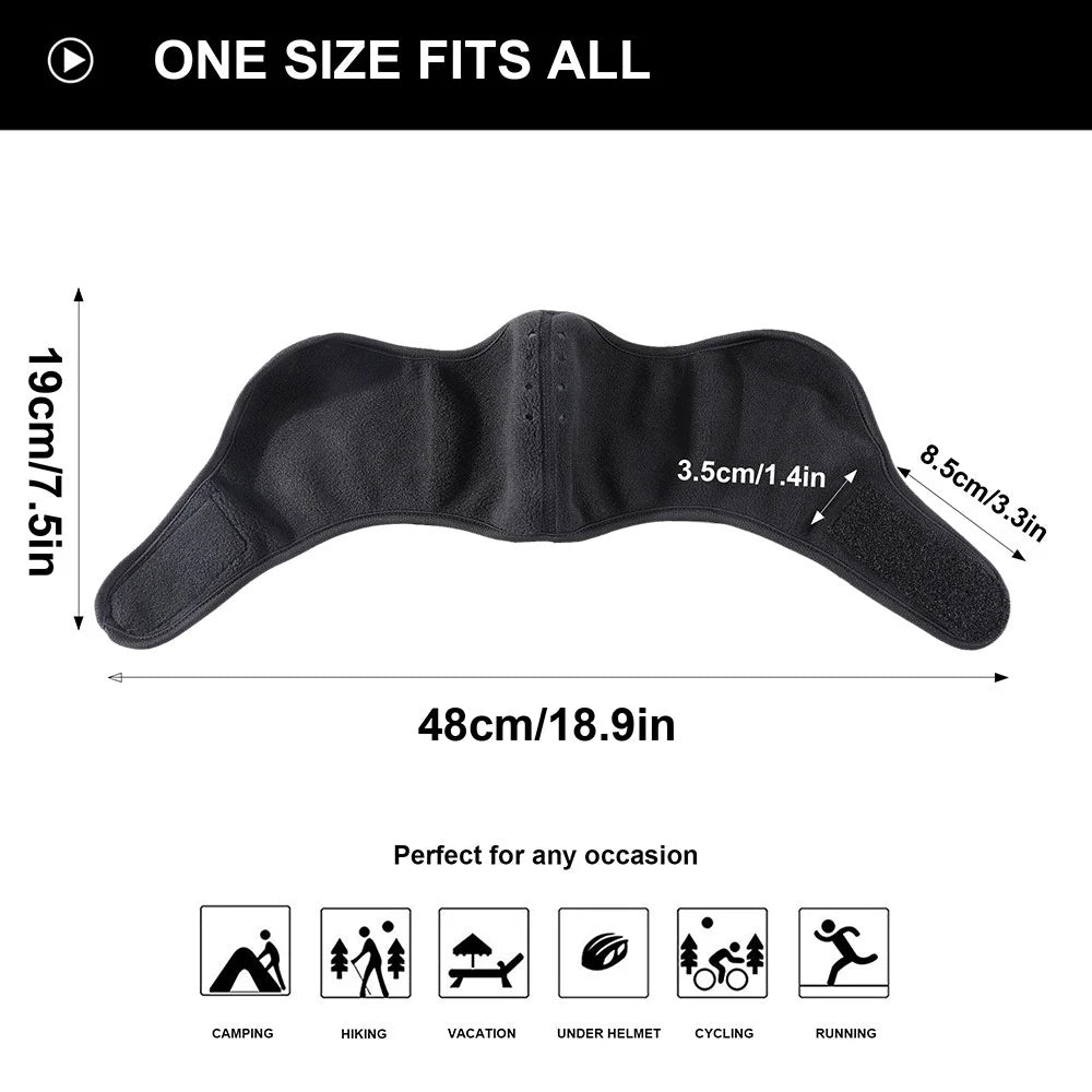 Cold Weather Neck Warmer Ear Cover Fleece Thermal Scarf Mask Face Bandana Skiing Cycling Sport Snowboard Hiking Men Women Winter