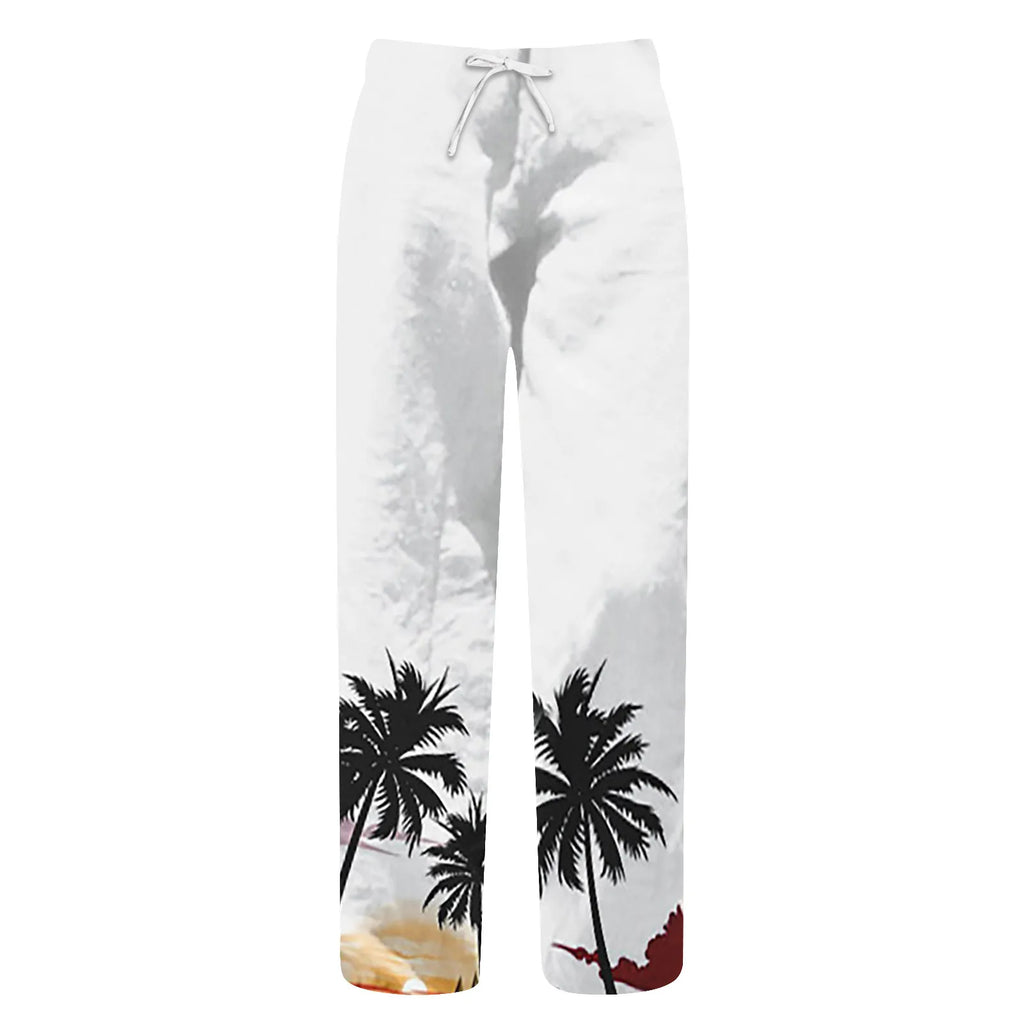 Summer Beach Hippie Harem Pants For Men Streetwear Baggy Boho Yoga Hawaiianss Drop Crotch Trouser Men'S Clothing Sports Pants
