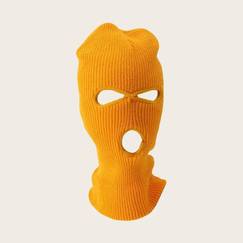 2023 New Black White 3 Hole Full Face Ski Mask Balaclava for Men Women Army Tactical CS Windproof Knit Beanies Winter Warm Caps