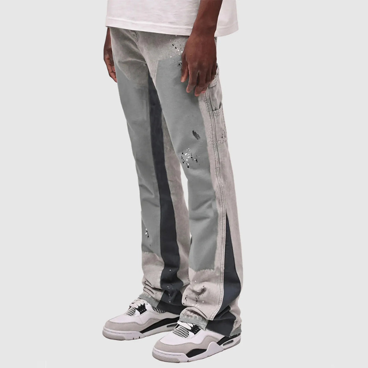 Men Jeans Business Stretch Denim Male Trousers Clothing Men'S Jeans Flare Drawstring For Washed Autumn Casual Stretch Jeans Male