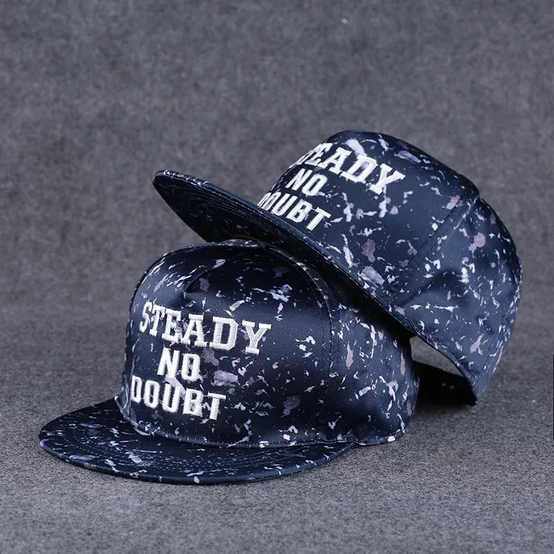 New Fashion Men's Letter Embroidery Tide All-match Flat Brim Baseball Cap Summer Hip-hop Hat Outdoor Shade Adjustable Peaked Cap