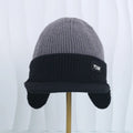 Knit Baseball Cap Winter Thermal Ear Protection Hat Windproof Men Women Outdoor Sports Couples Hats Fleece Block Dual-Tone Hats