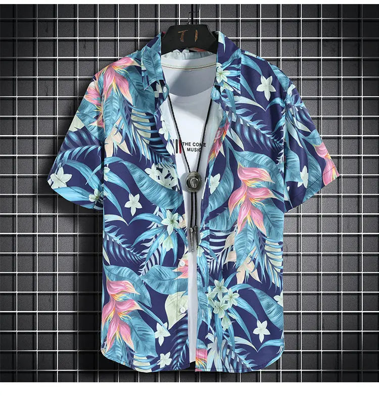 Beach Clothes For Men 2 Piece Set Quick Dry Hawaiian Shirt and Shorts Set Men Fashion Clothing Printing Casual Outfits Summer