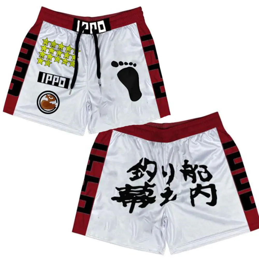 Anime Hajime no Ippo Shorts Summer Gyms Quick Drying Sport IPPO Shorts Fitness Exercise Beach Breathable Jogger Casual Shorts