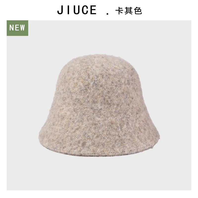 Fashion Ladies Winter Outdoor Warm Bucket Hat Woman‘s Daily Casual Fisherman Cap Korean Style Classic Panama Hats