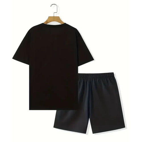 2024 Fun Bear Harajuku T-Shirt Men's Summer Loose Daily Couple Suit Outdoor Street Short Sleeve Shorts Two Piece Men Summer Suit