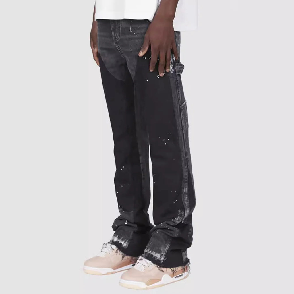 Men Jeans Business Stretch Denim Male Trousers Clothing Men'S Jeans Flare Drawstring For Washed Autumn Casual Stretch Jeans Male
