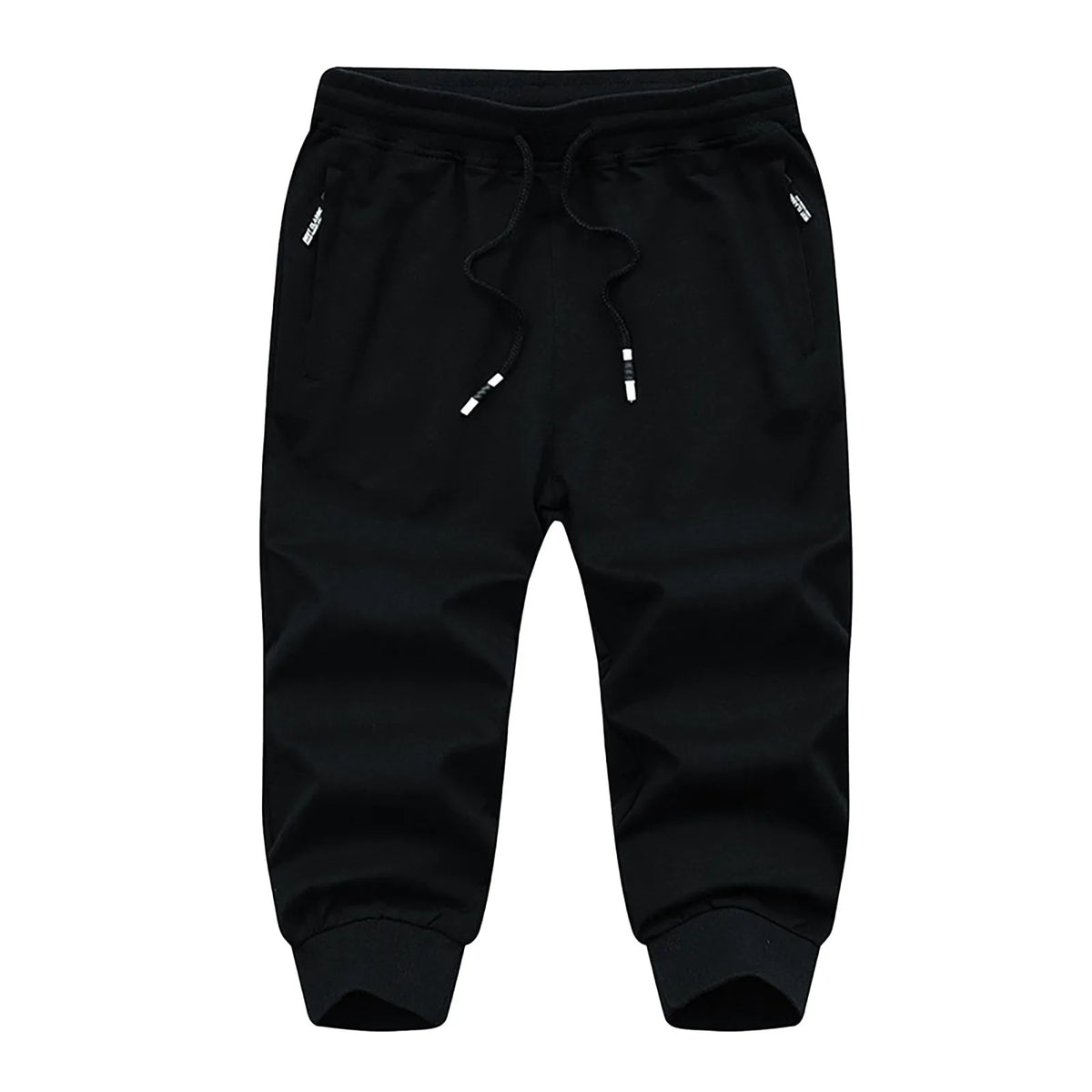 Men's Jogging Bottoms Cotton Hiking Trousers Outdoor Drawstring Elastic Camping Trekking Men Plus Size Workout Gym Short Pants