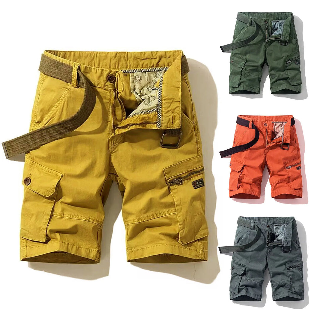 Summer Mens Shorts Cotton Slim Mens elastic Waist plus Size Underwear Sexy Swimming Trunk Summer Casual Pockets Beach Shorts Men