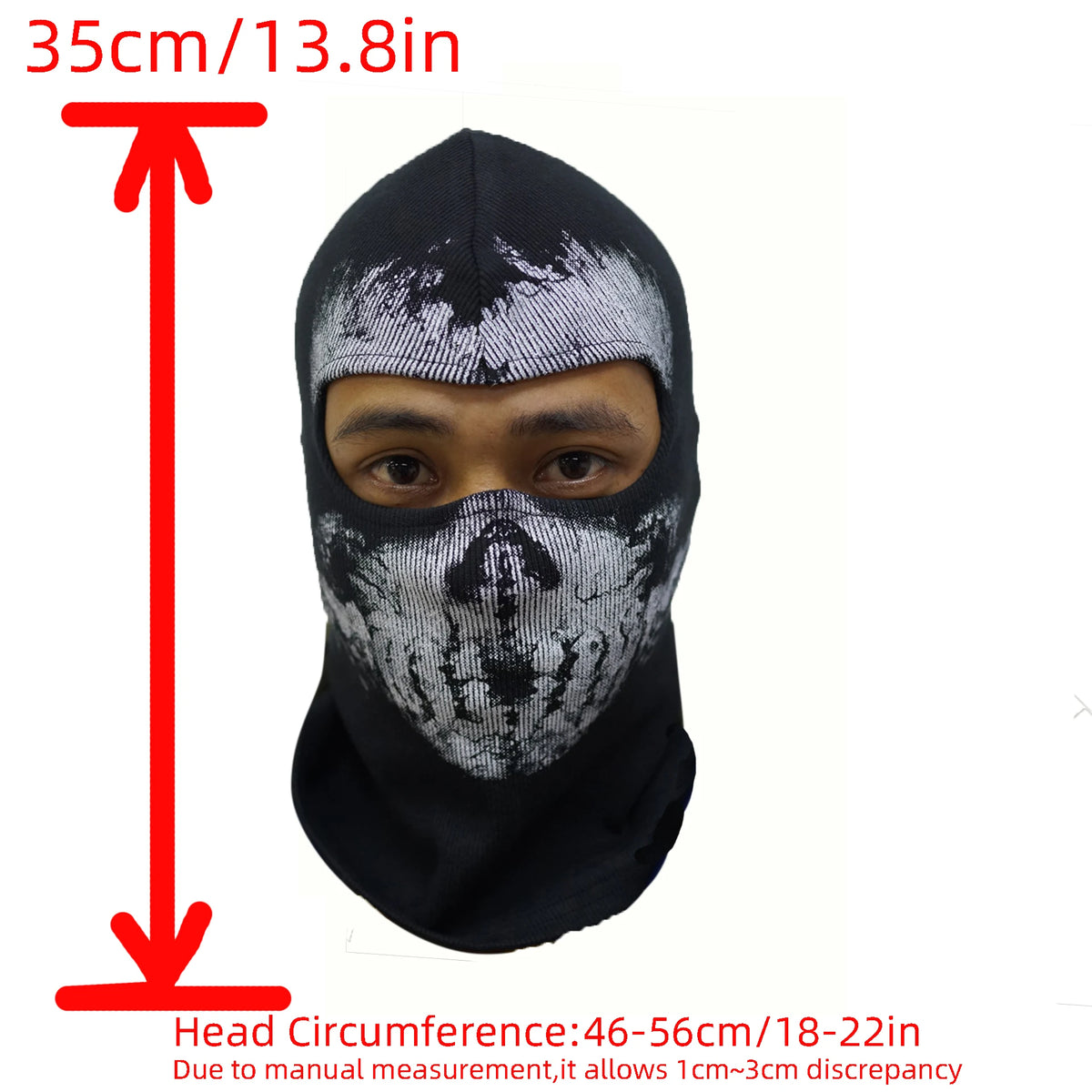 Mask Skull Ghost for Motorcycle Black Cosplay Costume Ghost Face War Game Skeleton Riding Outdoor Headwear Windproof Masks