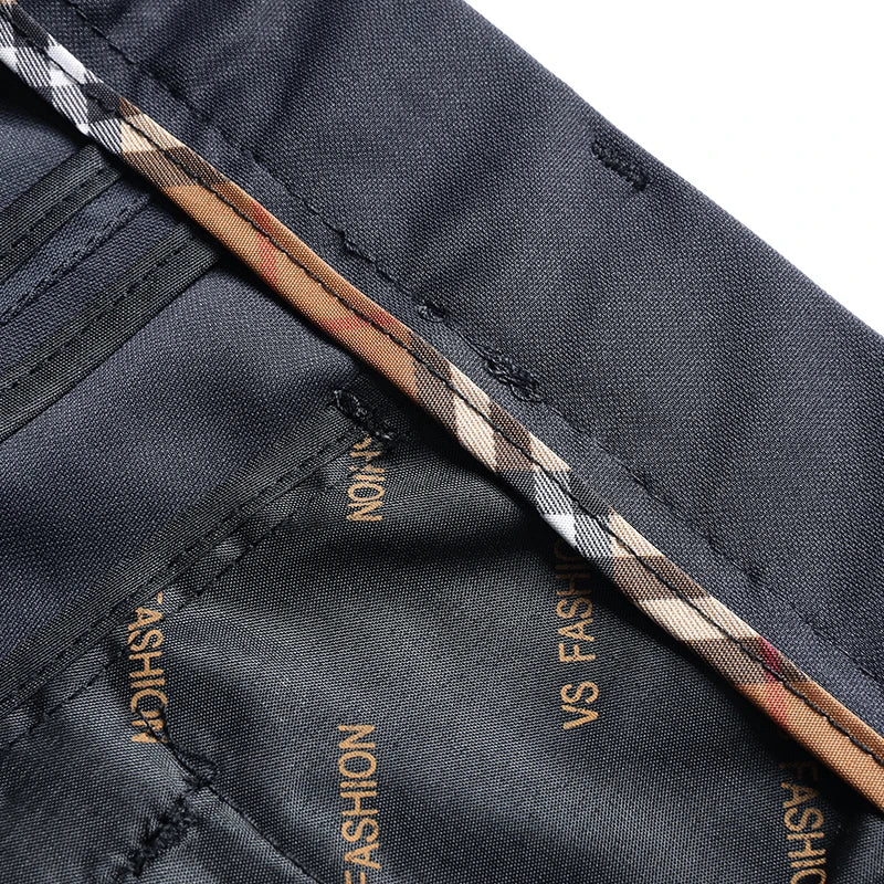 29-42 Men's Summer Pants Thin Straight Stretch Casual Pants with No Trace No Ironing Fabric Silky and Cool Feeling