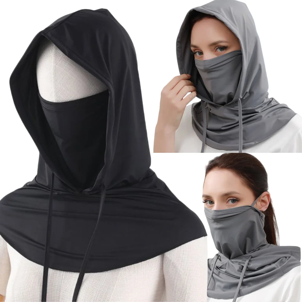 Summer UV Protection Neck Cover Outdoor Balaclava Scarf Sport Face Mask Snood Hood Hat Windproof Cooling Breathable Cycling Cap