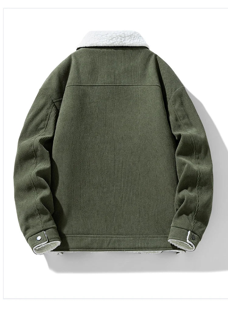 Men's Jackets and Coats Fashion Warm Corduroy Thick Coats 2026 Winter Fashion Men's Coats Down Jackets Men's Cotton Clothing