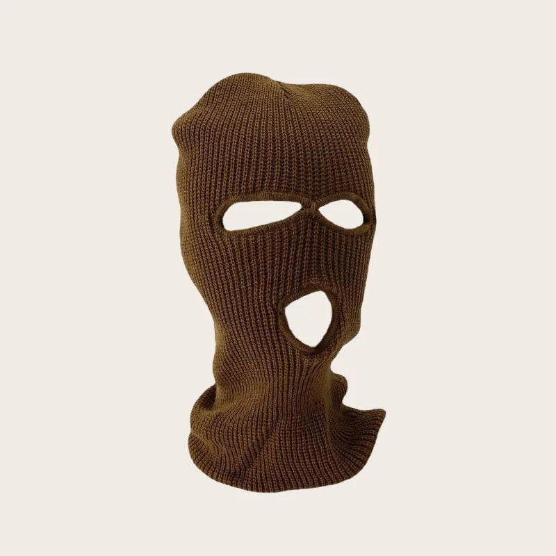 2023 New Black White 3 Hole Full Face Ski Mask Balaclava for Men Women Army Tactical CS Windproof Knit Beanies Winter Warm Caps