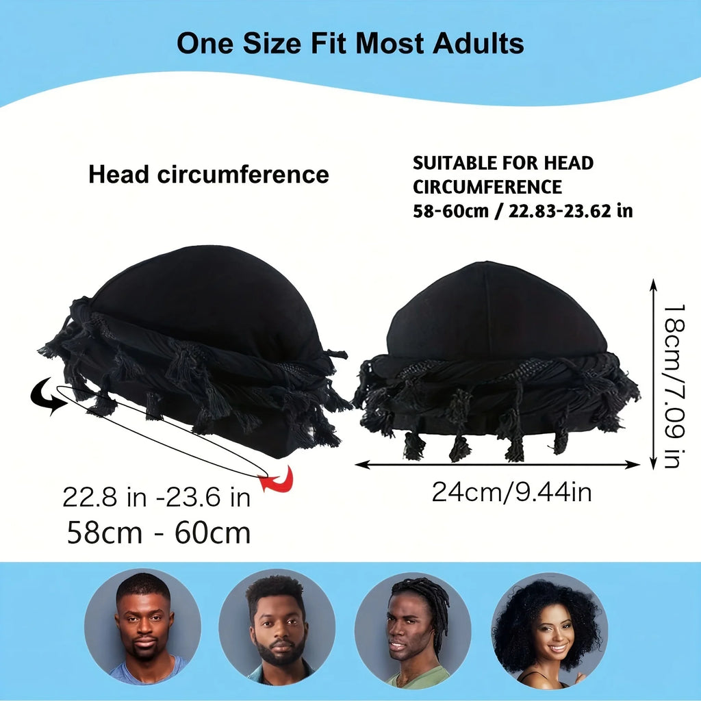 Vintage Twist Turban Head Wraps for Men Stretch Modal And Satin Turban Scarf Tie for Hair Drawstring Closure, and Machine Washab