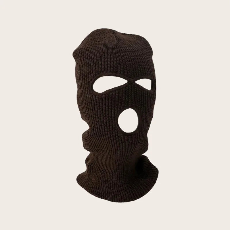 2023 New Black White 3 Hole Full Face Ski Mask Balaclava for Men Women Army Tactical CS Windproof Knit Beanies Winter Warm Caps