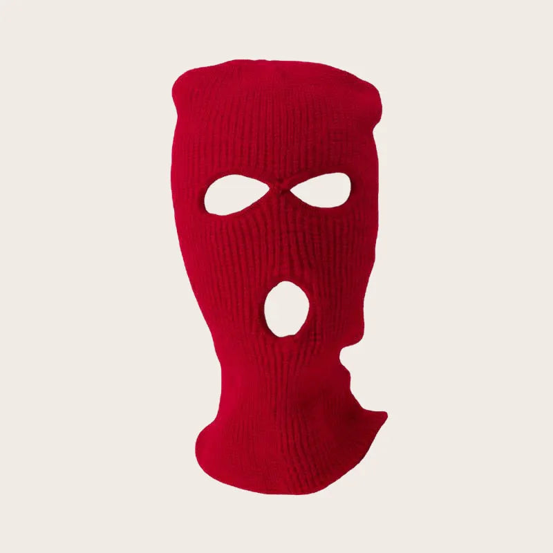 2023 New Black White 3 Hole Full Face Ski Mask Balaclava for Men Women Army Tactical CS Windproof Knit Beanies Winter Warm Caps