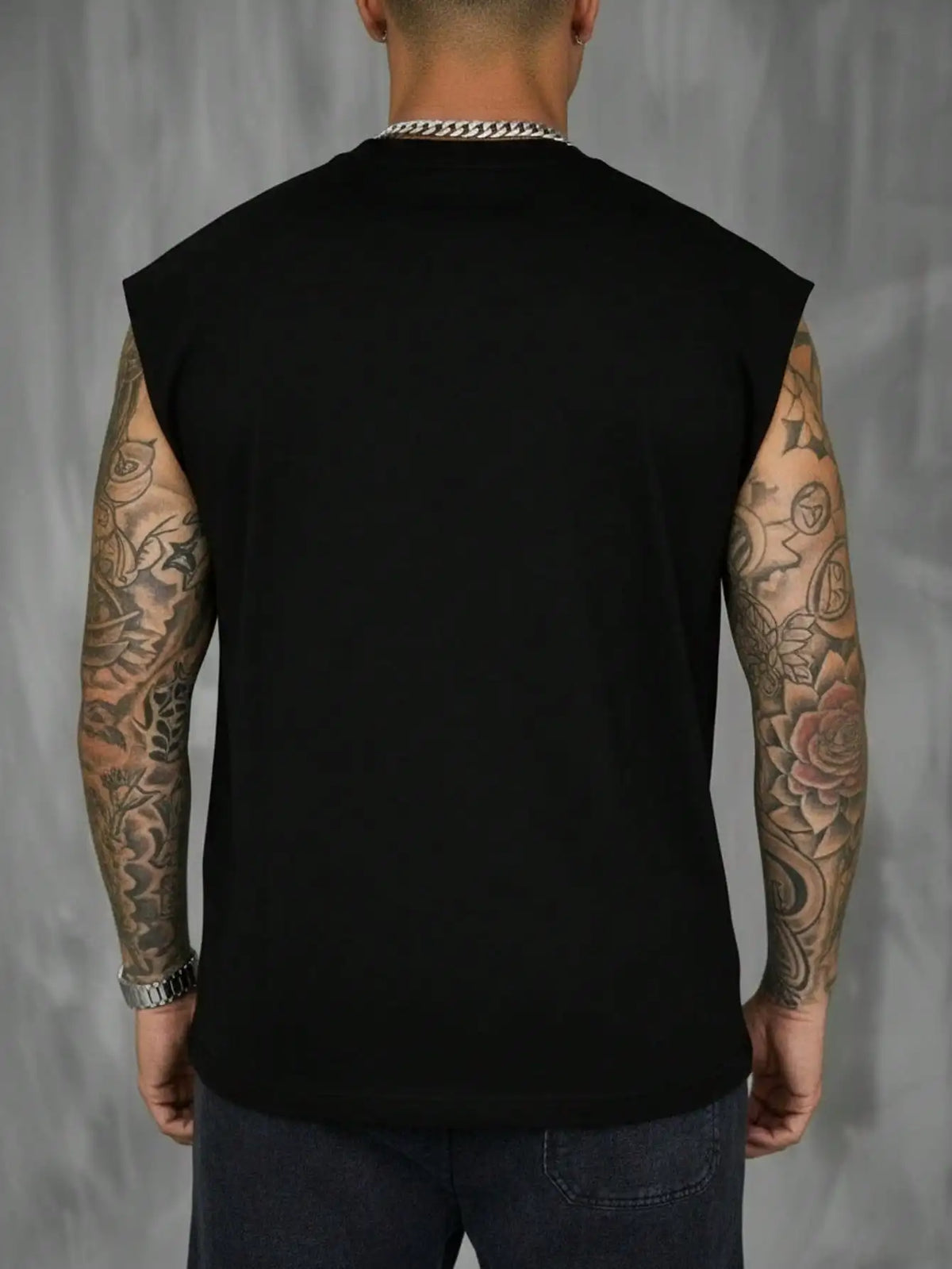 Men's White Sleeveless T-Shirt Tank Top Casual Loose Fit O-Neck Basic Vest Summer Gym Workout Streetwear Tops