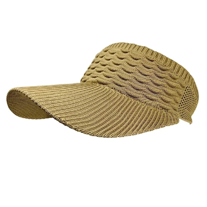 Women's Outdoor Sports Visor Sun Hat, Breathable Elastic Sun Cap for Spring and Summer, Solid Color Knitted Running UV Protection Hat, Ideal for Casual Jogging, Outdoor Activities and Daily Wear, Gift Options for Valentine's