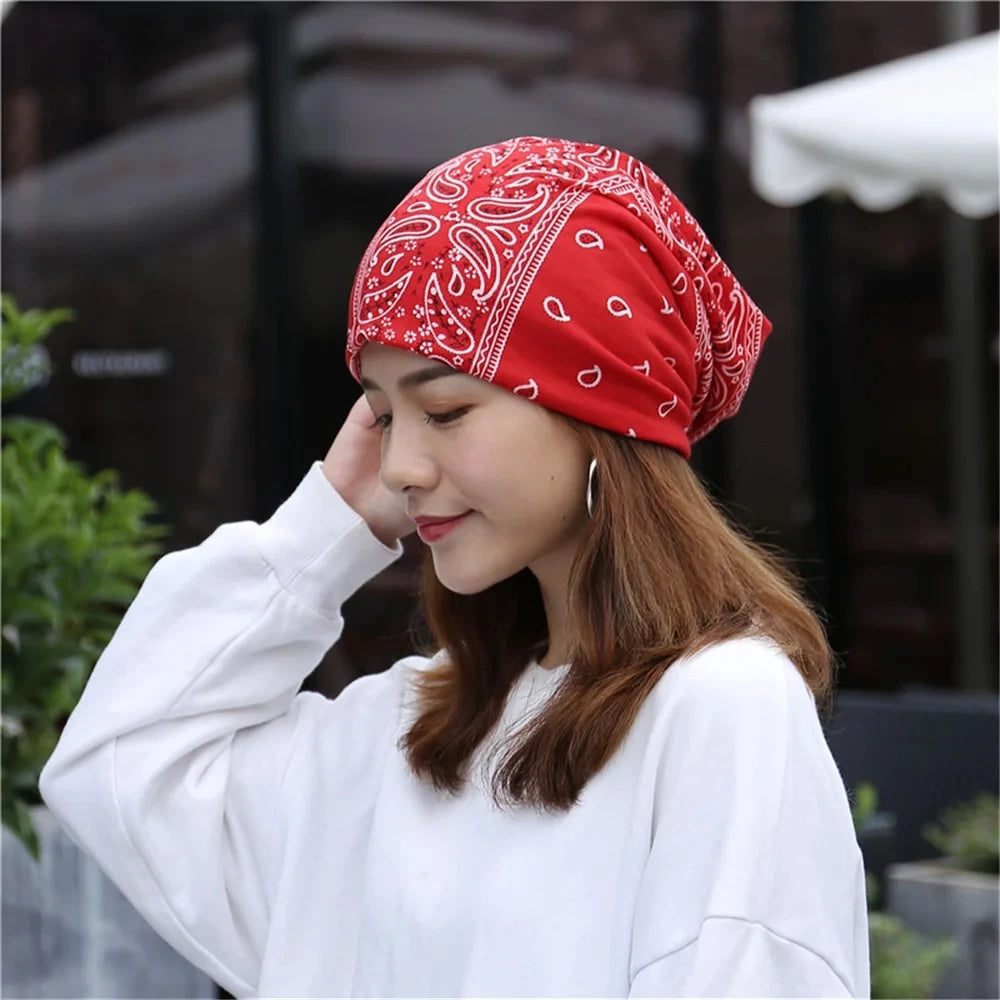 High Quality Women Beanies Caps Spring Women Beanie Hat For Women Caps 2 Way To Wear Bonnet Festival Gifts