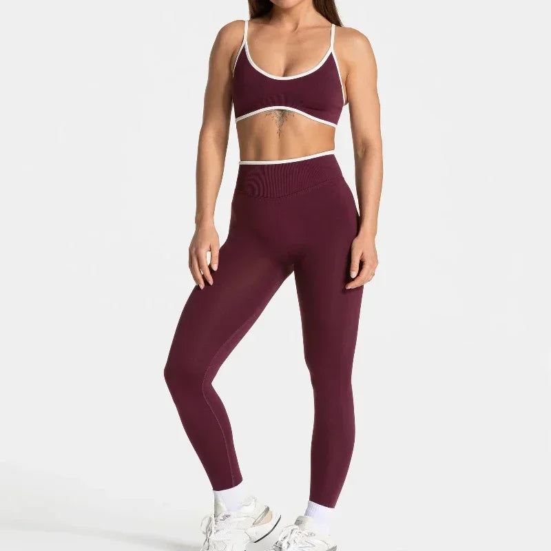 Women Solid Color Gym Sports Bra Summer Yoga Fitness Top Sexy Backless Knit Bra with Chest Cushion Suspender Breathable Bra