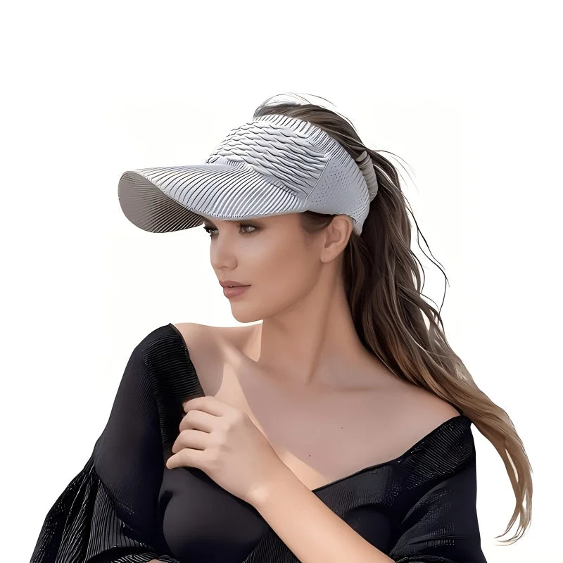 Women's Outdoor Sports Visor Sun Hat, Breathable Elastic Sun Cap for Spring and Summer, Solid Color Knitted Running UV Protection Hat, Ideal for Casual Jogging, Outdoor Activities and Daily Wear, Gift Options for Valentine's