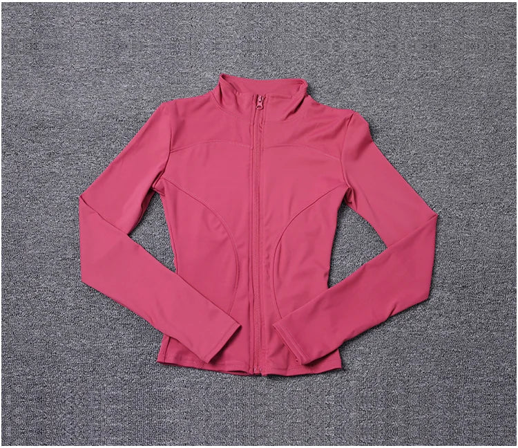 Women Sport Jacket Long Sleeve Shirt Workout Coat Gym Training Clothing Yoga Sportswear