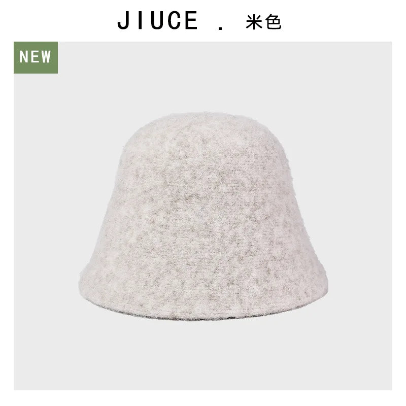Fashion Ladies Winter Outdoor Warm Bucket Hat Woman‘s Daily Casual Fisherman Cap Korean Style Classic Panama Hats